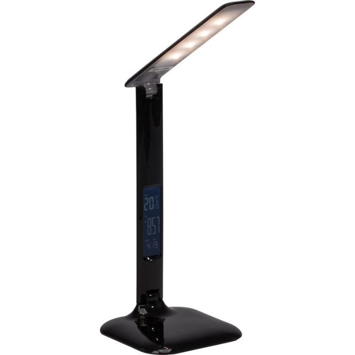 Lampe de bureau noire moderne, Naila, 5W, blanc chaud à froid réglable LED, avec variateur tactile