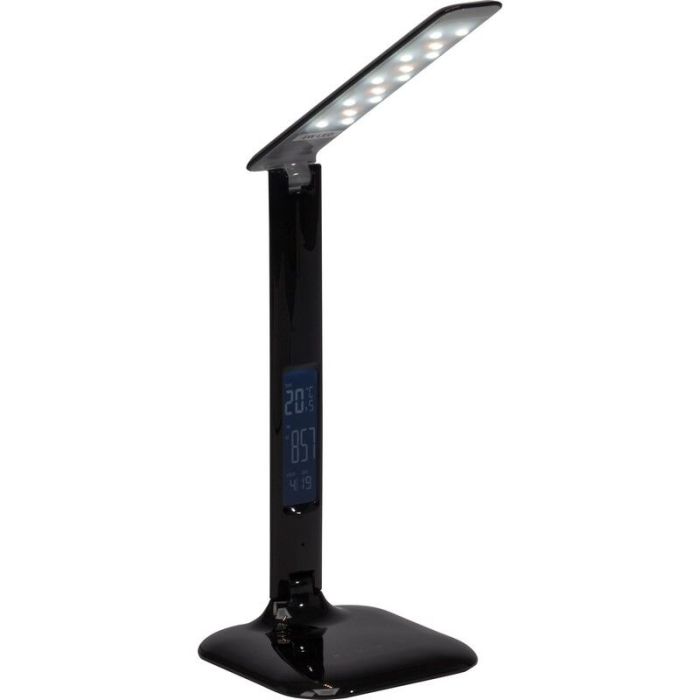 Lampe de bureau noire moderne, Naila, 5W, blanc chaud à froid réglable LED, avec variateur tactile