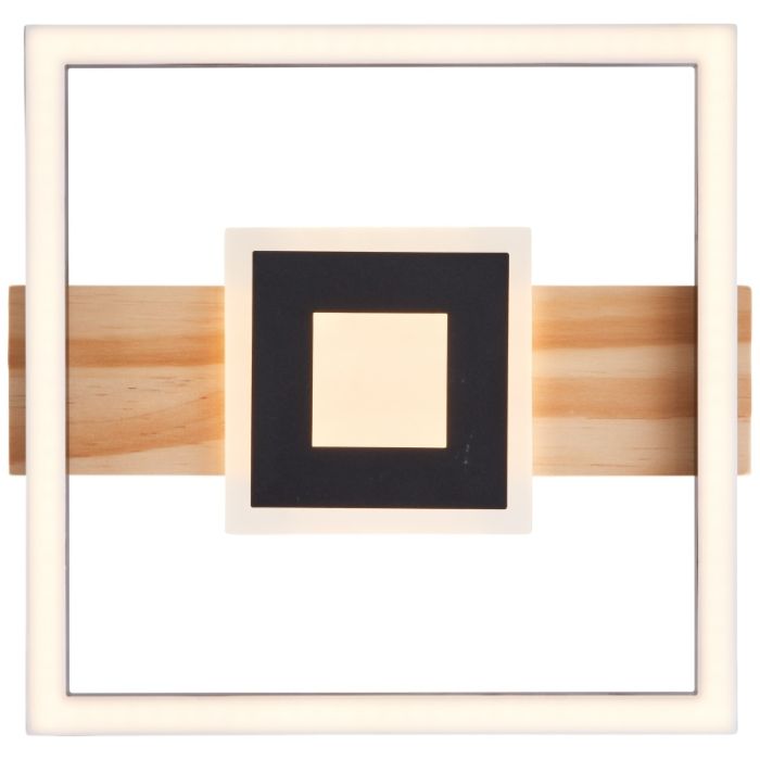Plafonnier noir design, Zakiya, 24W, 3000K LED