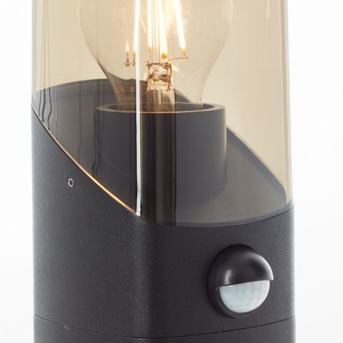 Lampadaire extérieur avec détecteur de mouvement gris moderne, Klasina, IP44
