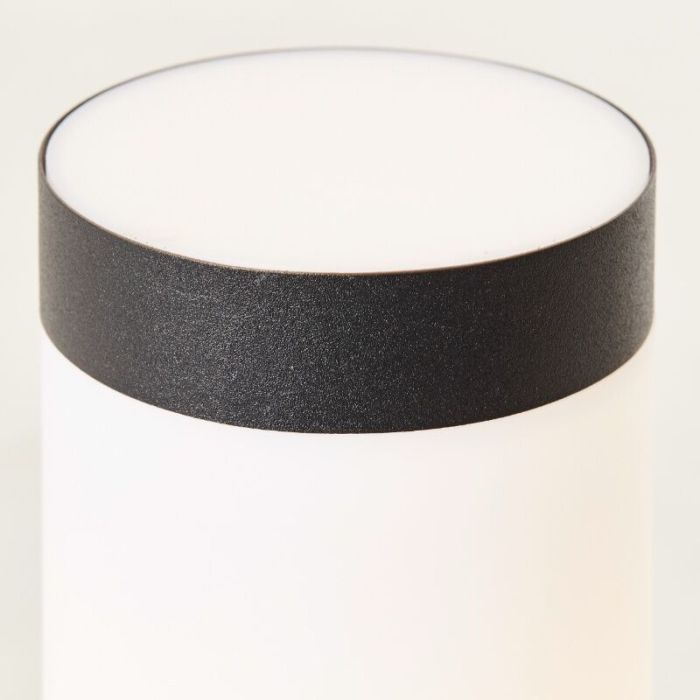 Lampadaire extérieur avec détecteur de mouvement noir en métal, Meis, IP44