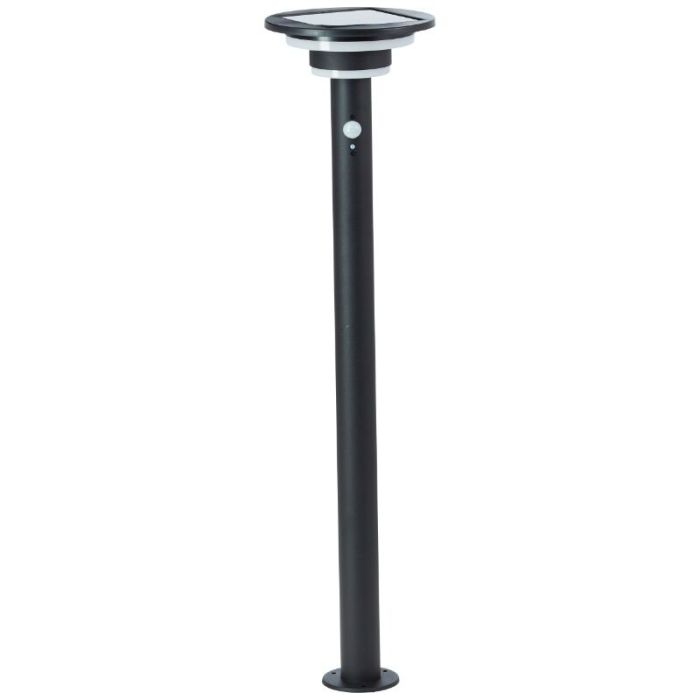 Lampadaire extérieur solaire noir moderne, Lonneke, 3W, 3000K LED, IP44