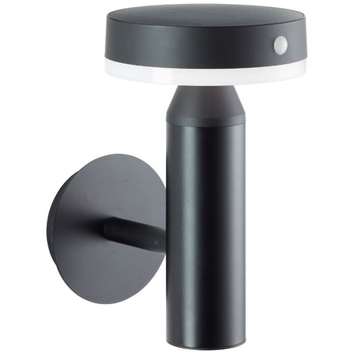 Applique solaire extérieur noire en métal, Kubilay, 3W, 4000K LED, IP44