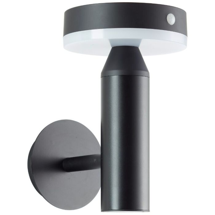 Applique solaire extérieur noire en métal, Kubilay, 3W, 4000K LED, IP44