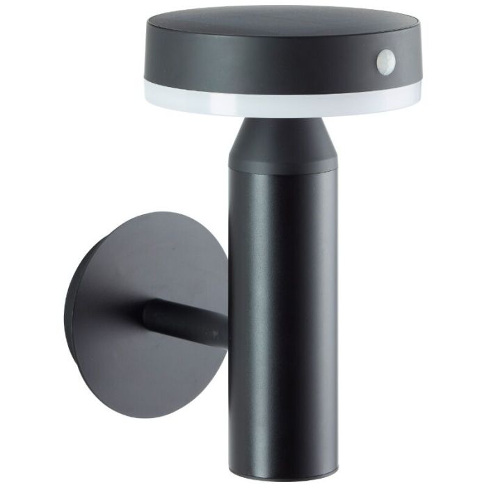 Applique solaire extérieur noire en métal, Kubilay, 3W, 4000K LED, IP44