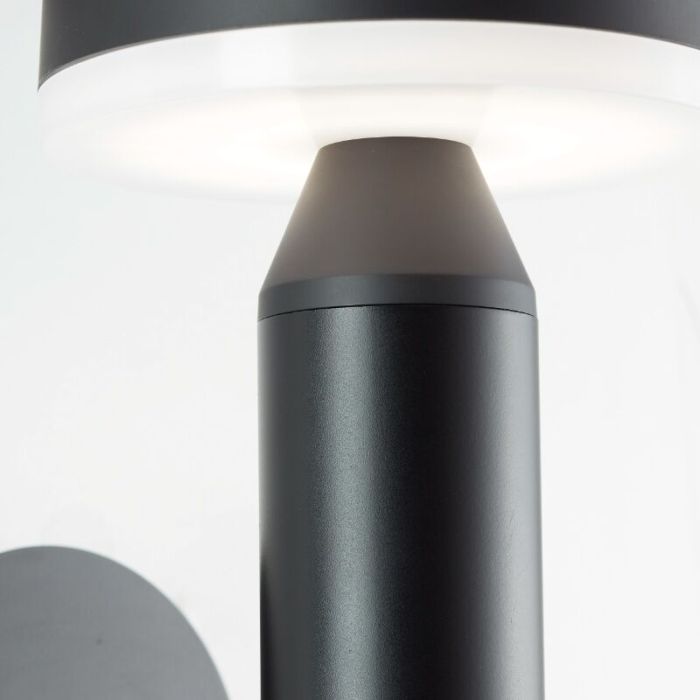 Applique solaire extérieur noire en métal, Kubilay, 3W, 4000K LED, IP44