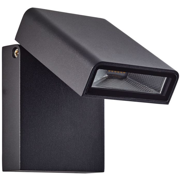 Luminaire extérieur noire moderne, Malte, 7W, 4000K LED, IP44