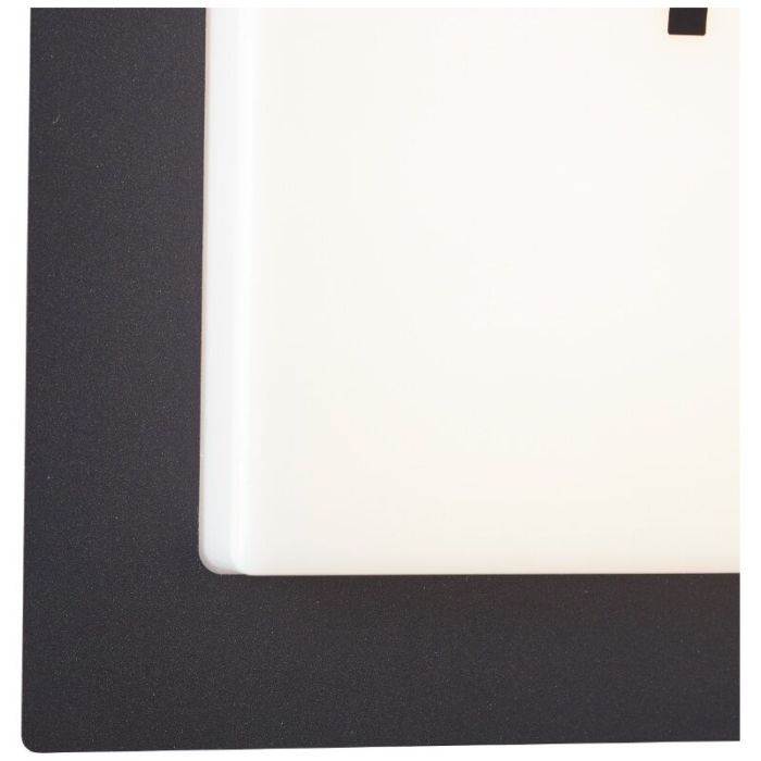 Numéro de maison lumineux noir en aluminium, Nurcan, 15W, 3000K LED, IP44