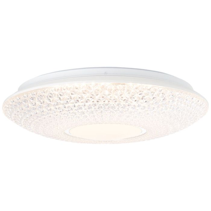 Lampe plafond chromée design, Kaz, 24W, 3000K LED
