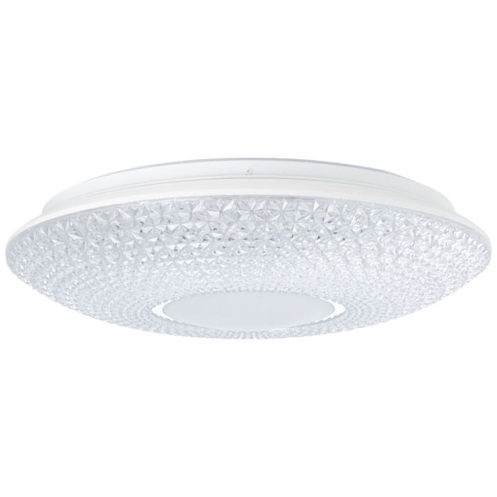 Lampe plafond chromée design, Kaz, 24W, 3000K LED
