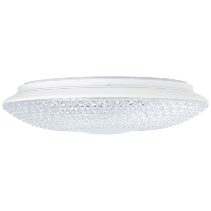 Lampe plafond chromée design, Kaz, 24W, 3000K LED