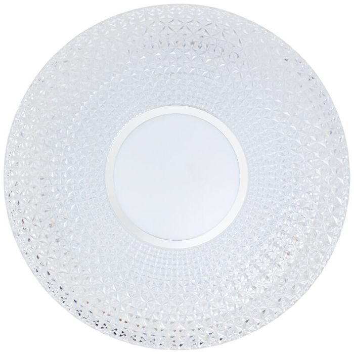 Lampe plafond chromée design, Kaz, 24W, 3000K LED