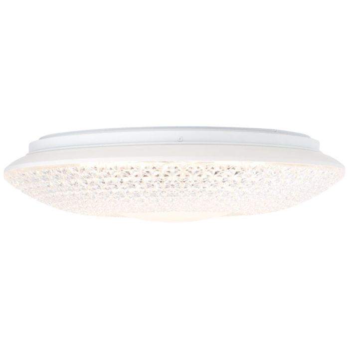 Lampe plafond chromée design, Kaz, 24W, 3000K LED