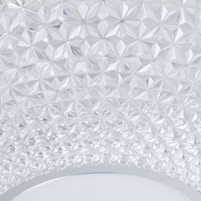 Lampe plafond chromée design, Kaz, 24W, 3000K LED