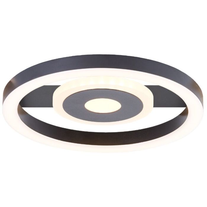 Lampe plafond noire design, Konrad, 9W, 3000K LED