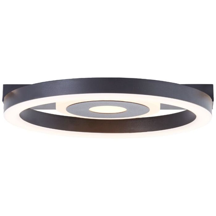 Lampe plafond noire design, Konrad, 9W, 3000K LED