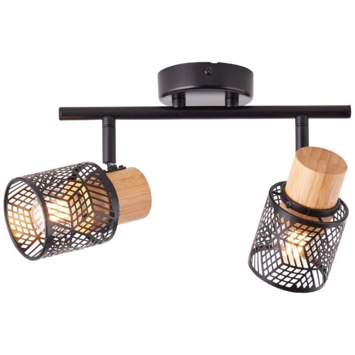 Spot plafond en bois noir, Sherona