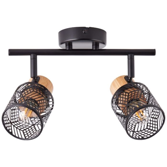 Spot plafond en bois noir, Sherona