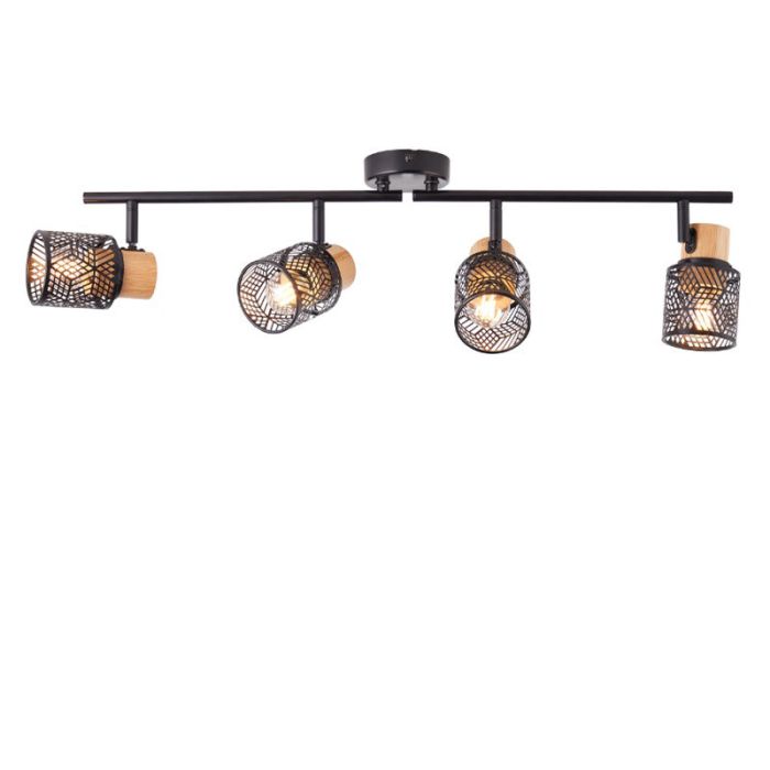 Spot plafond en bois noir, Sherona