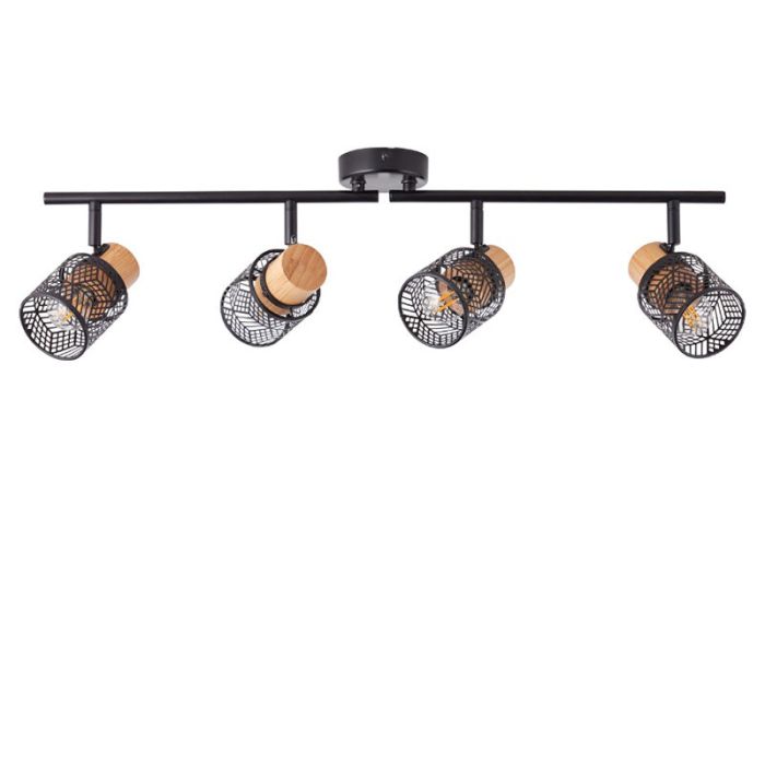 Spot plafond en bois noir, Sherona