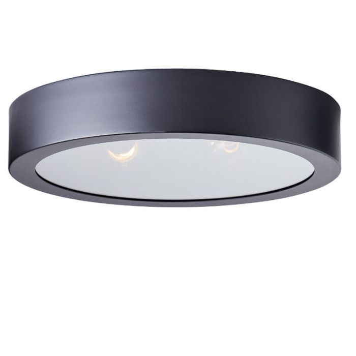 Lampe plafond noire industrielle, Sherman