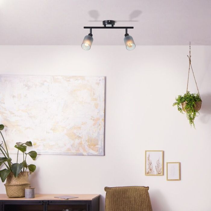 Spot plafond noir en verre, Fanny