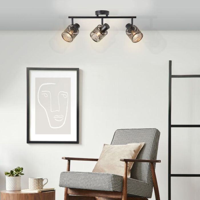 Spot plafond noir industriel, Raquel