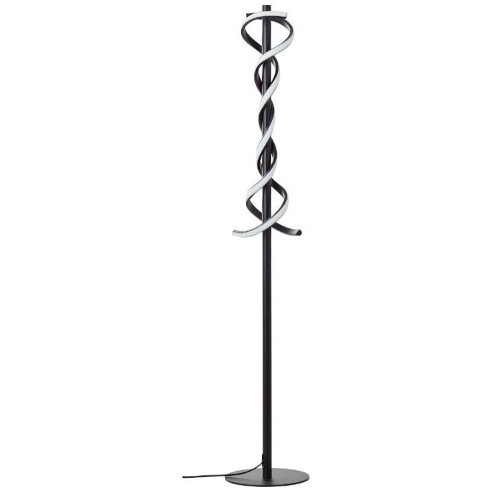 Lampadaire noir moderne, Quang, 18W, 3000K LED, avec interrupteur