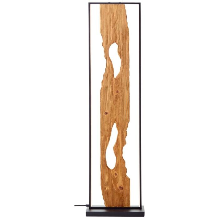 Lampadaire marron rustique, Raynor, 20W, 3000K LED, avec interrupteur