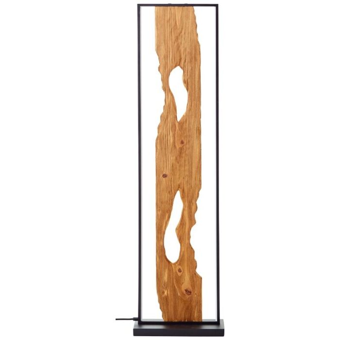 Lampadaire marron rustique, Raynor, 20W, 3000K LED, avec interrupteur