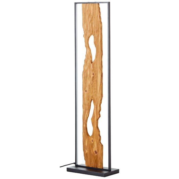 Lampadaire marron rustique, Raynor, 20W, 3000K LED, avec interrupteur