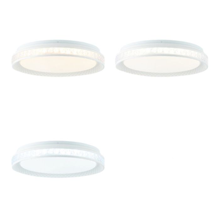 Plafonnier connecté transparent moderne, Rashmi, 24W, blanc chaud à froid réglable LED