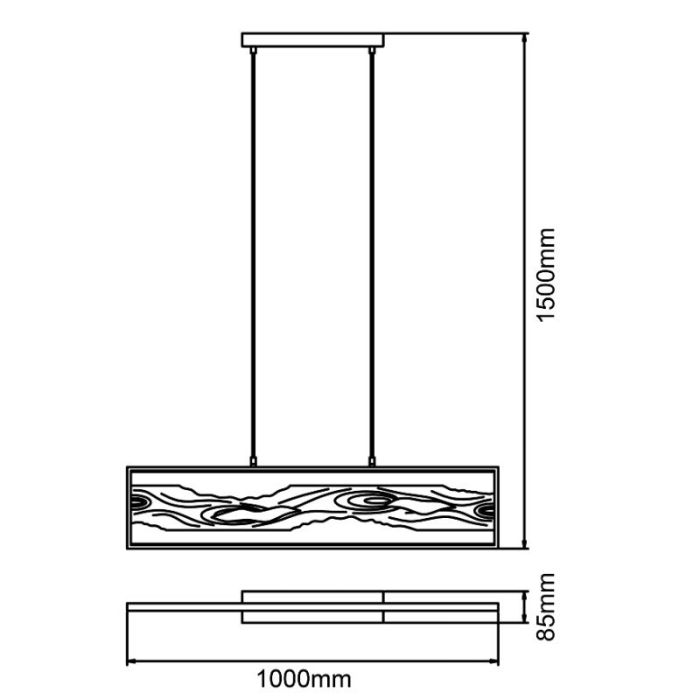 Suspension table à manger marronne rustique, Raynor, 20W, 3000K LED