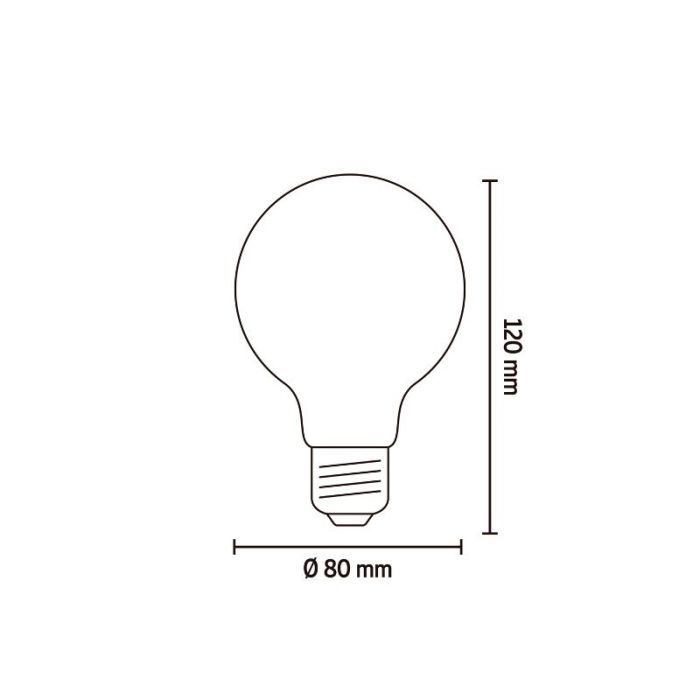 Calex ampoule filament E27 gradable ambre, 3,8W, 2100K