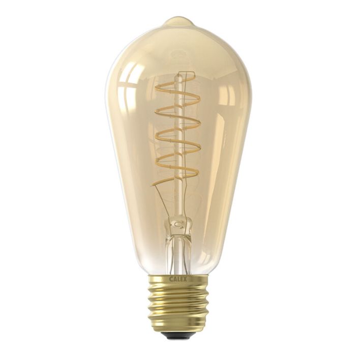 Calex ampoule LED Edison E27 gradable ambre, 5,5W, 2100K