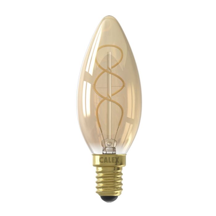 Calex ampoule LED bougie E14 gradable ambre, 2,5W, 2100K