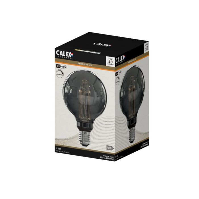 Calex ampoule filament E27 gradable gris, 3,5W, 2000K