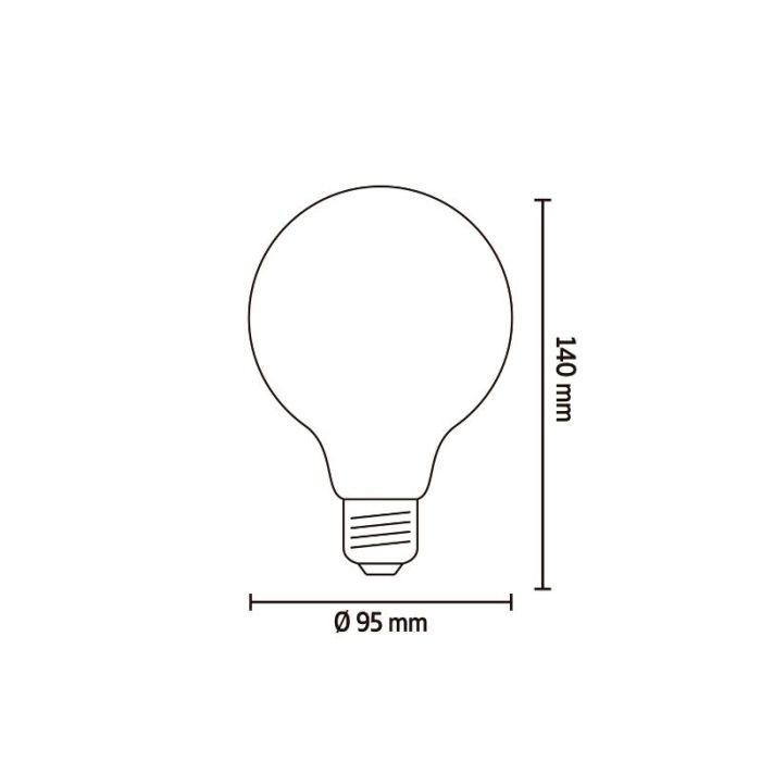 Calex ampoule filament E27 gradable gris, 3,5W, 2000K