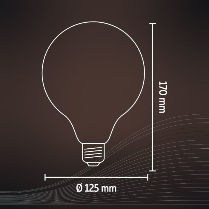 Calex ampoule calotte E27 gradable or, 4W, 1800K