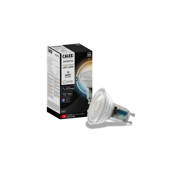 Calex ampoule LED connectée GU10, 4,9W, 2200-4000K