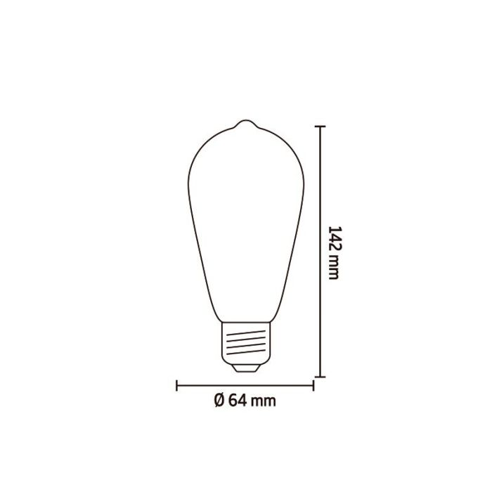 Calex ampoule LED connectée E27 ambre, 7W, 1800-3000K