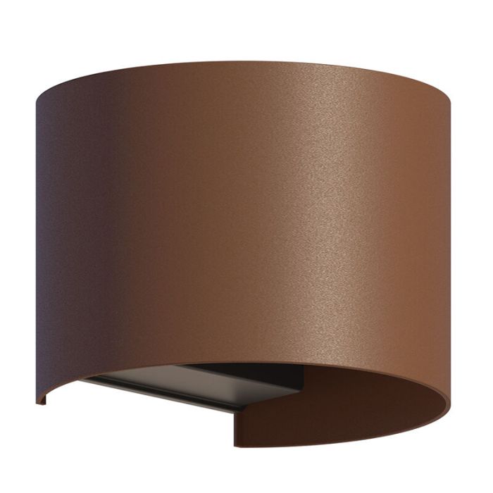 Applique up and down en aluminium couleur rouille, Dion, 7W, 3000K LED, IP54