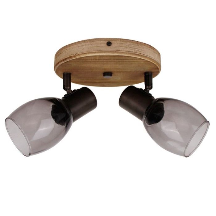 Spot plafond en bois noir, Clifford