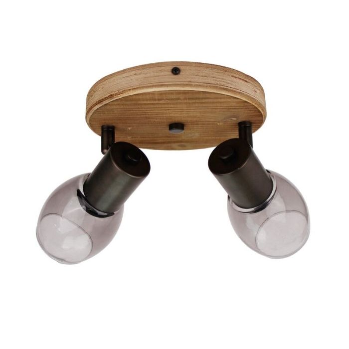 Spot plafond en bois noir, Clifford