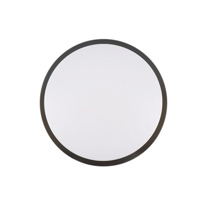 Lampe plafond noire en plastique, Kos, 16W, 3000K LED
