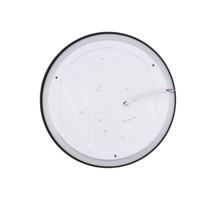 Lampe plafond noire en plastique, Kos, 16W, 3000K LED