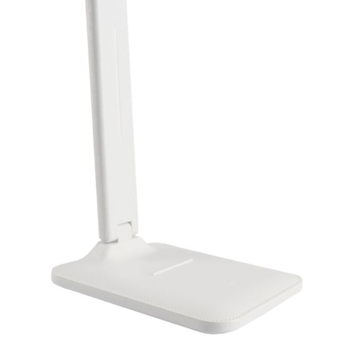 Lampe de bureau blanche en plastique, Danila, 5W, couleur réglable LED, avec variateur tactile