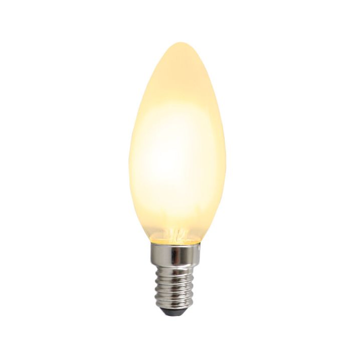 Dimmable E14 ampoule bougie LED, 3w, verre blanc, 2700k