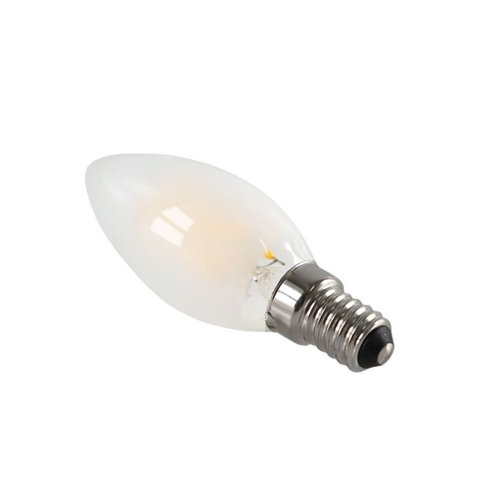 Dimmable E14 ampoule bougie LED, 3w, verre blanc, 2700k