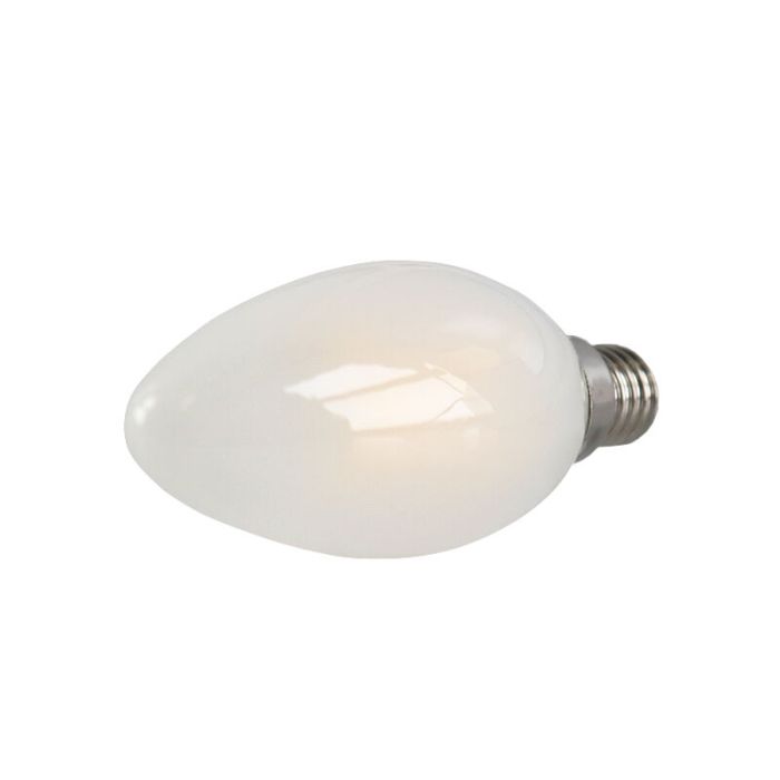 Dimmable E14 ampoule bougie LED, 3w, verre blanc, 2700k